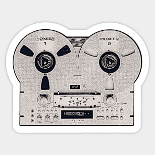 Vintage Aesthetic Reel To Reel Tape Recorder Sticker